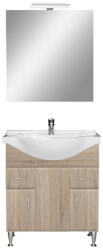 Leziter Set complet de mobilier pentru baie Bianca Prime 75, în nuanța de stejar Sonoma (BPR75STST)