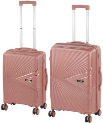 Leziter Set de valize cu roți TraveLux Endure II, culoare roz-piersică (LTREBS-II-RG) Valiza