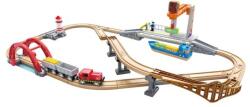 Hape Set de cale ferată - set pentru transport maritim și feroviar de marfă (OLP1088E3790) Trenulet