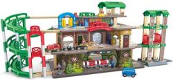 Hape Set feroviar pe mai multe niveluri City (OLP1088E3883A) Trenulet