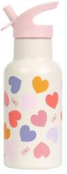 A Little Lovely Company - sticlă de băut din oțel inoxidabil, 350 ml - inimă (ALLC_DBSSHE98)