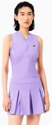 Lacoste Maiou pentru femei Sleeveless Ultra-Dry Cutout Panel Tennis Polo Purple M