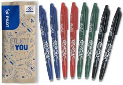 Pilot FriXion Ball 07 Törölhető Rollertoll Készlet 8 db - 2 Kék, 2 Piros, 2 Zöld, 2 Fekete - Közepes Hegy, Újratölthető