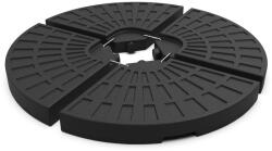 VOUNOT Napernyőtalp 4 db, Oldalkaros Napernyő Állvány Kereszttalphoz, 52 L Vízzel vagy 100 kg Homokkal Tölthető, HDPE, Fekete