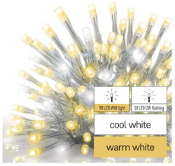 EMOS D1CN01 Standard LED sorolható füzér, villogó - jégcsapok, 2, 5 m, kültéri, meleg/hideg fehér (1550013000)