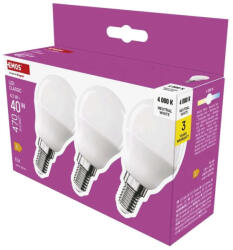 EMOS Classic 4, 2W (40W) E14 470lm 4000K ZQ1E23.3 G45/P45 LED kisgömb izzó (EMOS-ZQ1E23-3)
