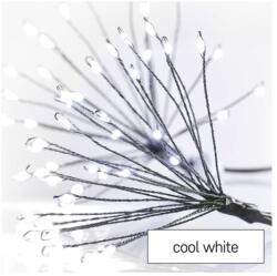 EMOS D3AC08 LED fényfüzér - fürtök, nano, 2, 35 m, beltéri, hideg fehér, időzítő (1550002018)