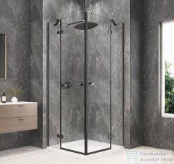 SAPHO GLOBE GUN METAL sarokbelépős zuhanykabin 800x800 mm, transzparent üveg (GB5880GM) (GB5880GM)