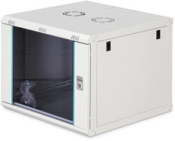 ASSMANN Dynamic-N DN-37106 19" 9U 474x600x600mm lapraszerelt üvegajtós szürke fali rack szekrény (DN-37106) - bbmarket