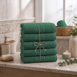 Ralex Pucioasa Pachet 5 prosoape baie 50x90 cm Bumbac 100%, Greek Border 500 grame/mp, Verde (100.280-5-90918) Prosop