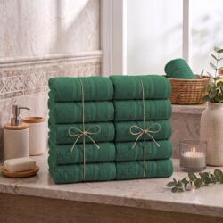Ralex Pucioasa Pachet 10 prosoape baie de fata 50x90 cm Bumbac 100%, Greek Border 500 grame/mp, Verde (100.280-10-90918) Prosop