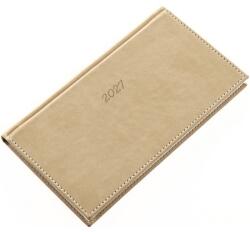 Realsystem Zsebnaptár 2027 heti fekvő 9x16, 5cm REAL Bolero 5712-46 drapp