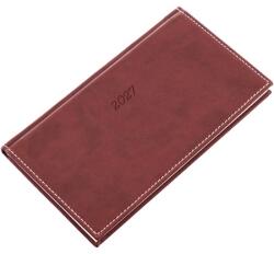 Realsystem Zsebnaptár 2027 heti fekvő 9x16, 5cm REAL Bolero 5712-16 barna