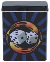  Kaszinó mintás fém cigarettatartó 20 szál cigarettához - dobókockás (DM-6-0566)