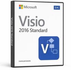 Microsoft Licență Visio 2016 Standard 5 PC - Activare Online