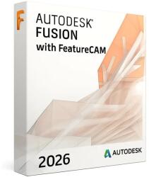 Autodesk Fusion with FeatureCAM - Licență Abonament - Comercial, 3 ani