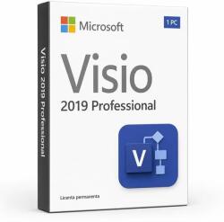 Microsoft Licență Visio 2019 Professional 1 PC - Asociere Cont Microsoft