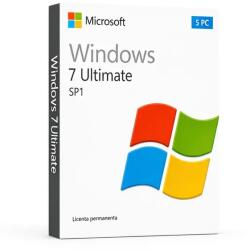 Microsoft Licență Windows 7 Ultimate SP1 5 PC - Activare Online