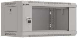 Lanberg WF03-5304-10S 19" 4U SZÉL: 540mm MÉLY: 350mm MAG: 281mm lapraszerelt üvegajtós szürke fali rack szekrény - 3bnetwork