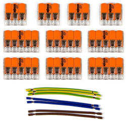 Creative-Cables Creative Cables mennyezeti lámpa WAGO csatlakozó készlet, kompatibilis 3x kábellel, 8 lyukú mennyezeti rozettához KMOR308 (KMOR308)