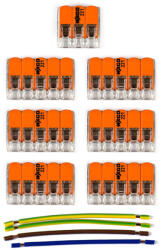 Creative-Cables Creative Cables mennyezeti lámpa WAGO csatlakozó készlet, kompatibilis 3x kábellel, 7 lyukú mennyezeti rozettához KMOR307 (KMOR307)