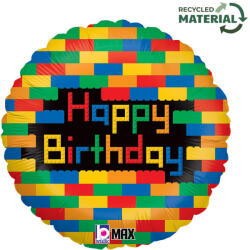 Grabo Happy Birthday Blocks fólia lufi 46 cm GBB36557 (GBB36557)
