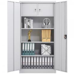 Plus Mobilier Dulap metalic Extra Asamblat cu 3 rafturi si seif 900x400x1800 mm (LxlxH), 60 kg/polita gri Fiset metalic 2 3 60 kg 900x400x1800 cheie Interior (61004479) Dulap arhivare