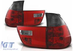 KITT Lightning Halogén hátsó lámpák BMW X5 E53 (1999-2006) Piros-Fehér (TLBME53RC)