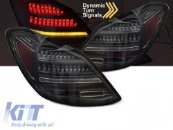  LED tuning hátsó lámpa szett Mercedes C-osztály W205 sedan 2014-2021, fekete-piros alap, dinamikus irányjelzővel, bal és jobb (ABMETX6010267)