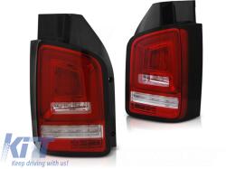  LED csíkos hátsó lámpák fekete szekvenciális VW T5 04.03-09 (TTTLV6028726)