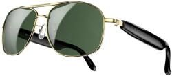 BlackView Ochelari de soare Blackview D1 Pro Gold, Protectie UV, Bluetooth 6.0, Dual Speaker, Microfon Noise-Canceling, Apeluri, Pana la 6 ore Autonomie