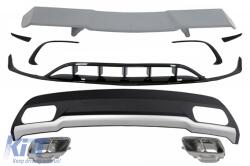 KITT Hátsó diffúzor, kipufogóvégek, splitterek és hátsó spoiler MERCEDES A-osztály W176 Facelift (2015-2018) modellekhez, Sport Pack, fekete (COCBMBW176AMGBFBSP)