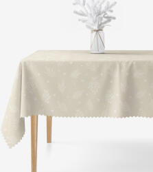 Goldea față de masă de crăciun impermeabilă - crenguțe de iarnă pe latte 120 x 180 cm Fata de masa