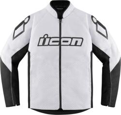 ICON Geaca moto din textil Icon hooligan ce, Alb