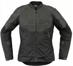 ICON Geaca moto pentru femei ICON Women's Overlord3 CELeather BLACK