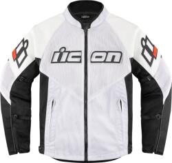 ICON Geaca moto Icon mesh AF leather ce rd, Alb/Negru