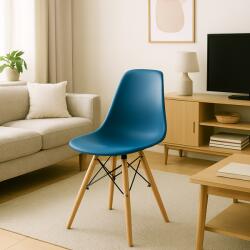 Unic Spot Scaun living Lunaria, turcoaz, 46.5x56x81 cm
