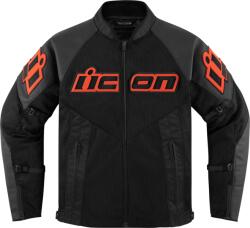 ICON Geaca moto Icon mesh AF leather ce rd, Negru/Rosu