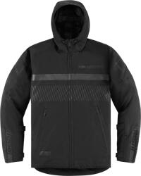 ICON Geaca moto din textil pentru femei Icon PDX3 ce, Negru