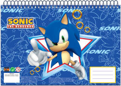 Sonic a sündisznó Rush A/4 spirál vázlatfüzet, 30 lapos