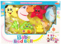 Babé Bed Bell Zenélő forgó Plüss hold és csillag, felhúzós