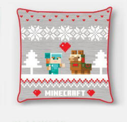 Minecraft Holiday Karácsonyi párnahuzat 40x40 cm Velúr