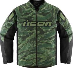 ICON Geaca moto din textil ICON HOOLIGAN CE TIGER`S BLOOD GREEN