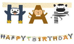 Állatos Zoo Happy Birthday felirat FSC 2 m