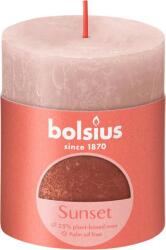 Bolsius Lumânare rustică 80 × 68 mm roz/chihlimbar