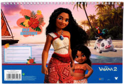 Disney Vaiana Big Sis A/4 spirál vázlatfüzet, 30 lapos