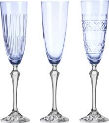 Huta Julia Pahare pentru șampanie Veranda 200 ml bleu 3 buc (15988) Pahar