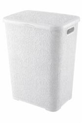 BURSEV Coș pentru rufe murdare 60 l, plastic alb