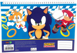 Sonic a sündisznó Trio A/4 spirál vázlatfüzet, 30 lapos