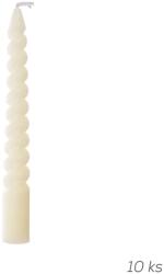 Orion Lumânări decorative răsucite crem 10 buc 10 cm